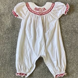 Busy Bees Smocks "Amelia" Smocked One-Piece Size 9 months